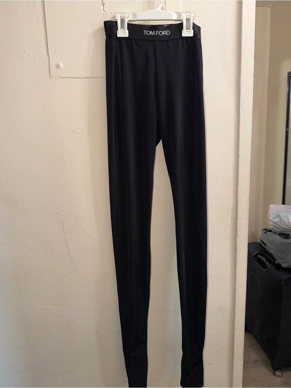 Tom Ford Black Logo Waistband Leggings